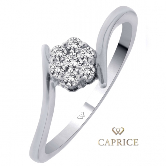 Woman diamond ring, white gold