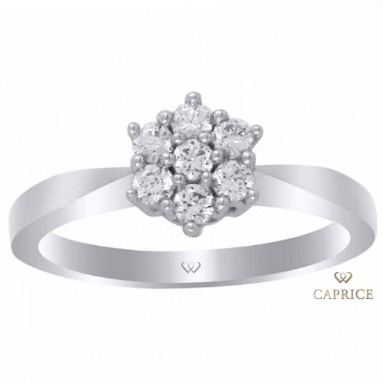 Woman diamond ring, white gold