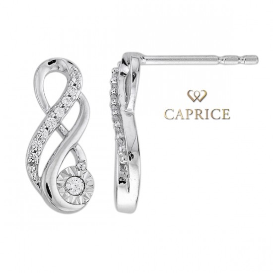 Woman diamond earring , white gold