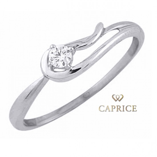 Woman diamond ring, white gold