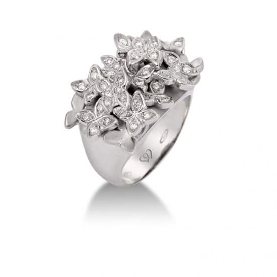 Gyémánt gyűrű női 008 | gyémánt gyűrű fehér arany